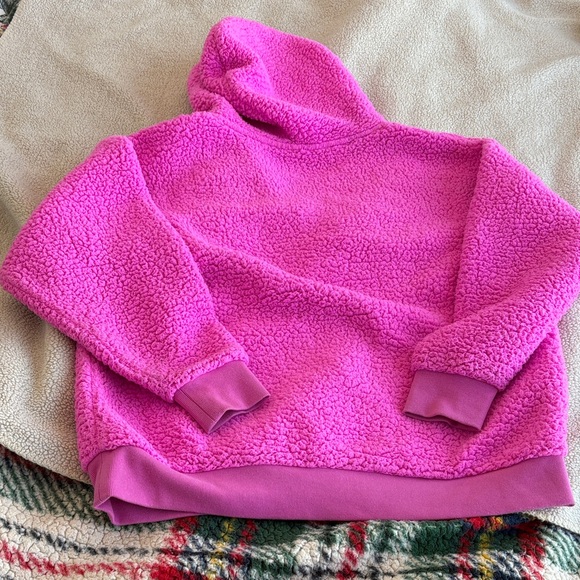 Victoria's Secret Pink Fleece Sherpa Neon Pink Hoodie - Picture 5 of 5